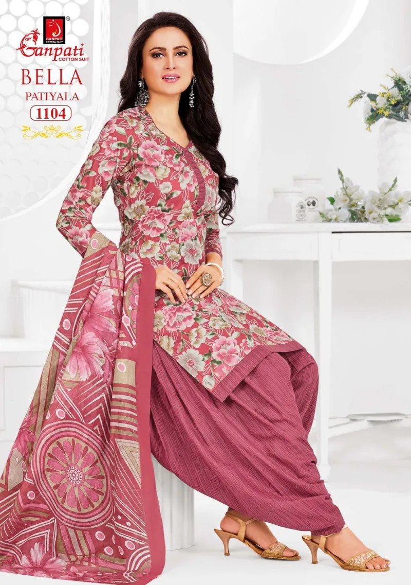 Bella Patiyala Vol 11 By Ganpati Cotton Readymade Patiyala Dress 